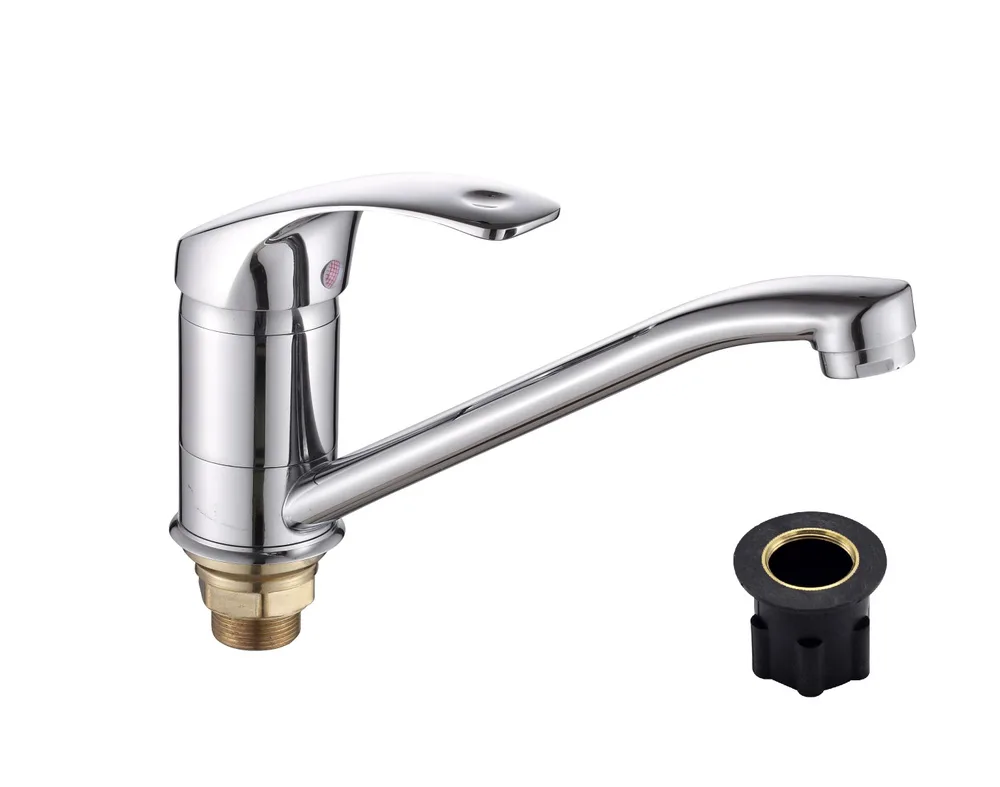 картинка 67-0-730 Смеситель стандарт однорычажный для кухни, гайка, керамический картридж 40мм, гусак 25см от базы строительно-отделочных материалов